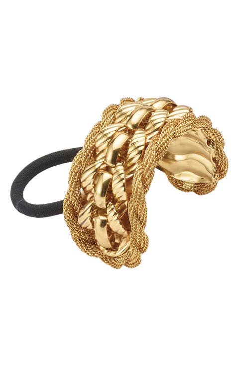 Kendra Mesh Chain Cuff Ponytail Holder