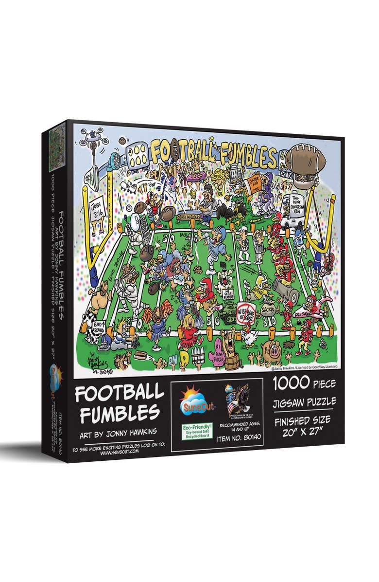 Sunsout Football Fumbles 1000 piece Jigsaw Puzzle for Adults, Main, color, Multicolor