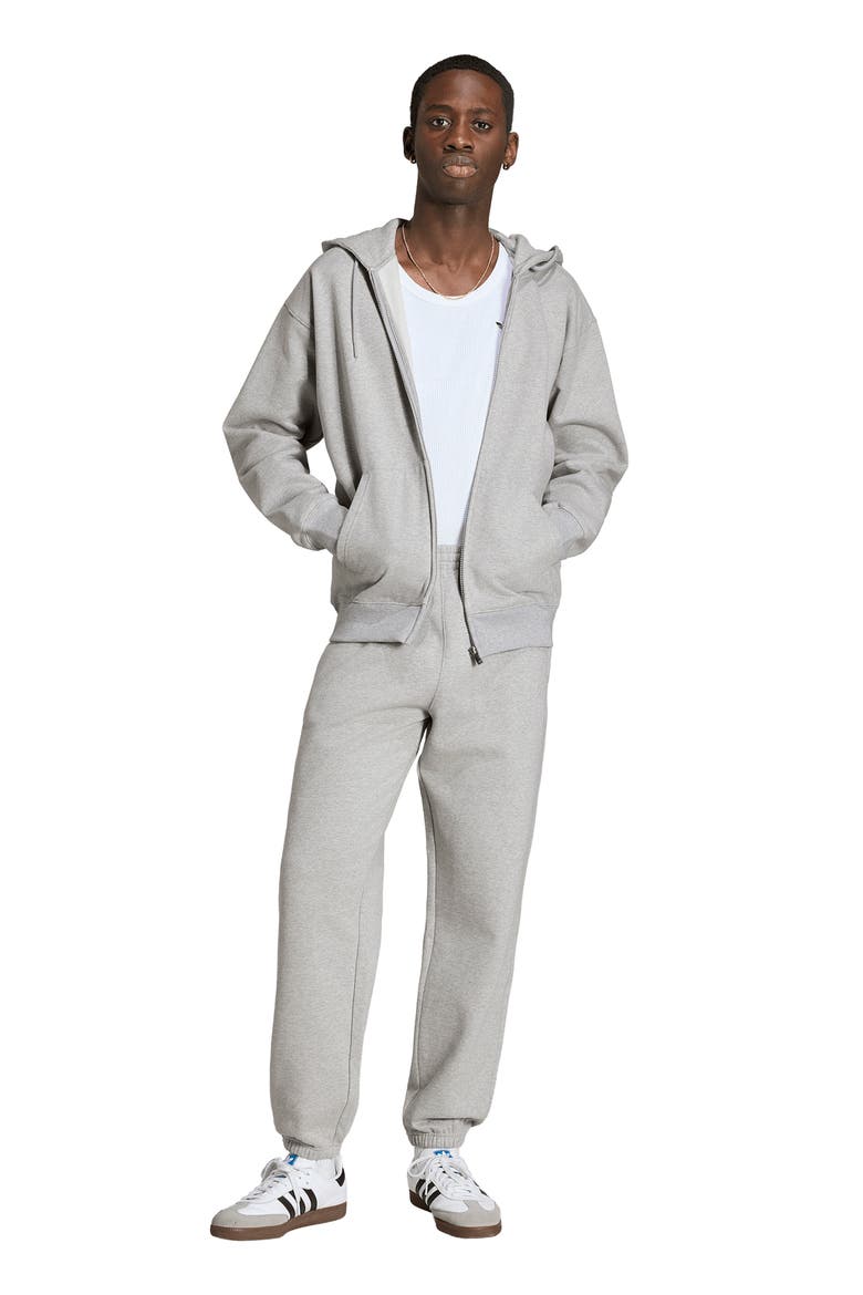 Trefoil Essentials Fleece Joggers, Alternate, color, MEDIUM GREY HEATHER