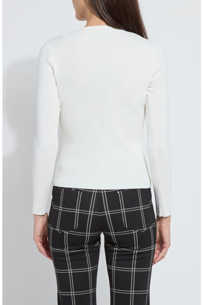 Adette V-Neck Rib Sweater, Alternate, color, NATURAL PEARL