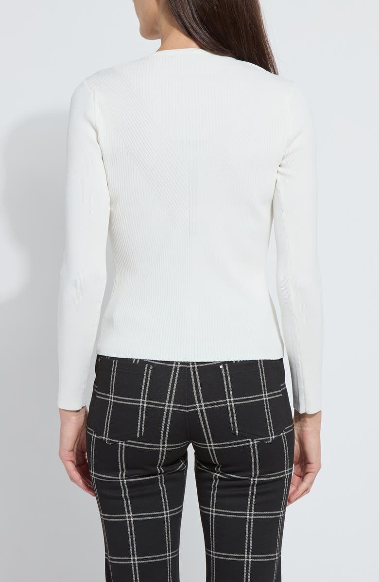 Lysse Adette V-Neck Rib Sweater, Alternate, color, Natural Pearl