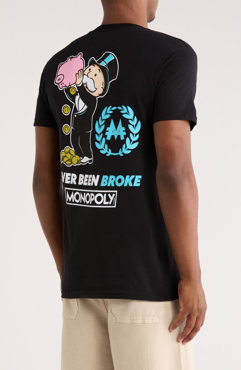 The Forecast Agency Monopoly Never Been Broke Cotton Graphic T-Shirt, Alternate, color, Black