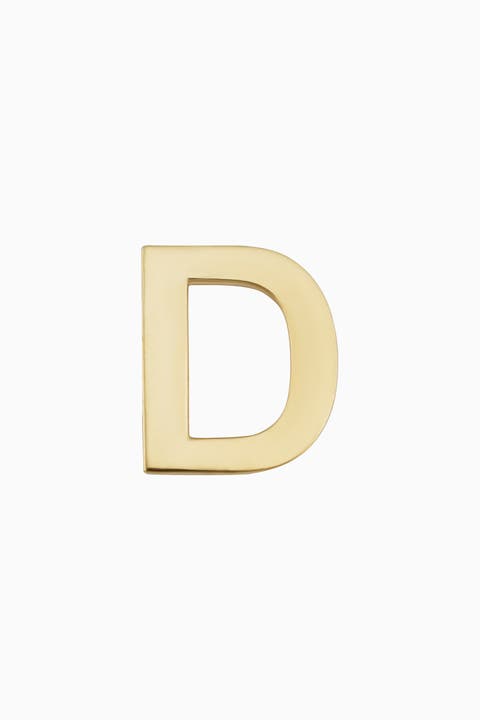 14K Gold Initial Reaction Single Stud