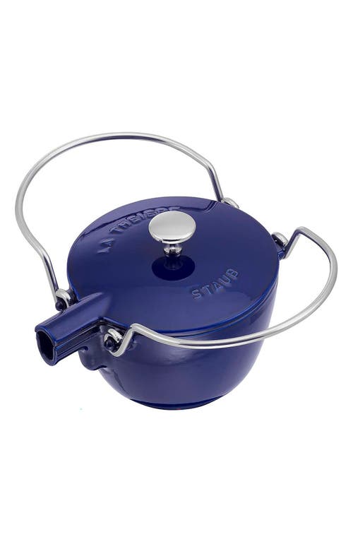 Staub 1-quart Enameled Cast Iron Tea Kettle In Blue