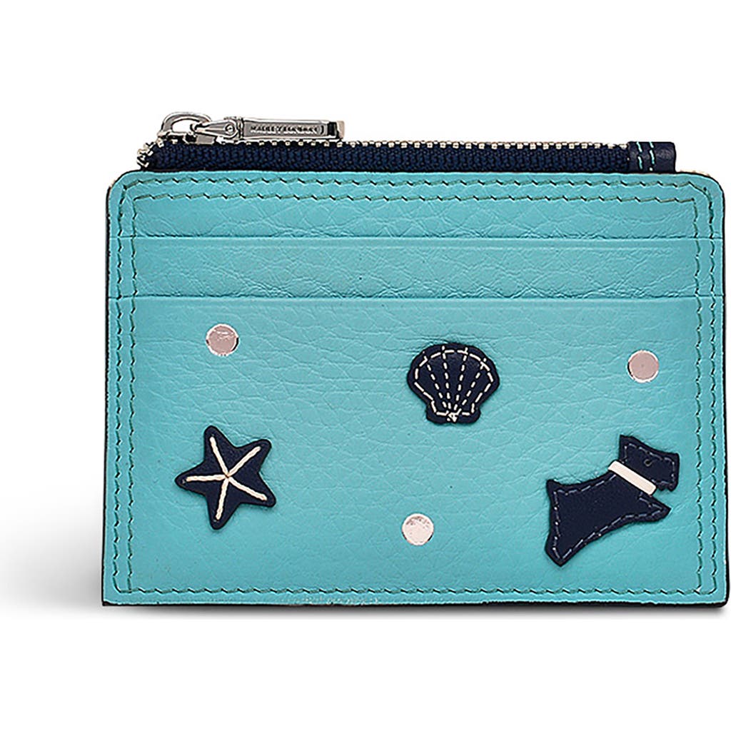 Radley Starfish And Seashells Small Coin Purse In Blue
