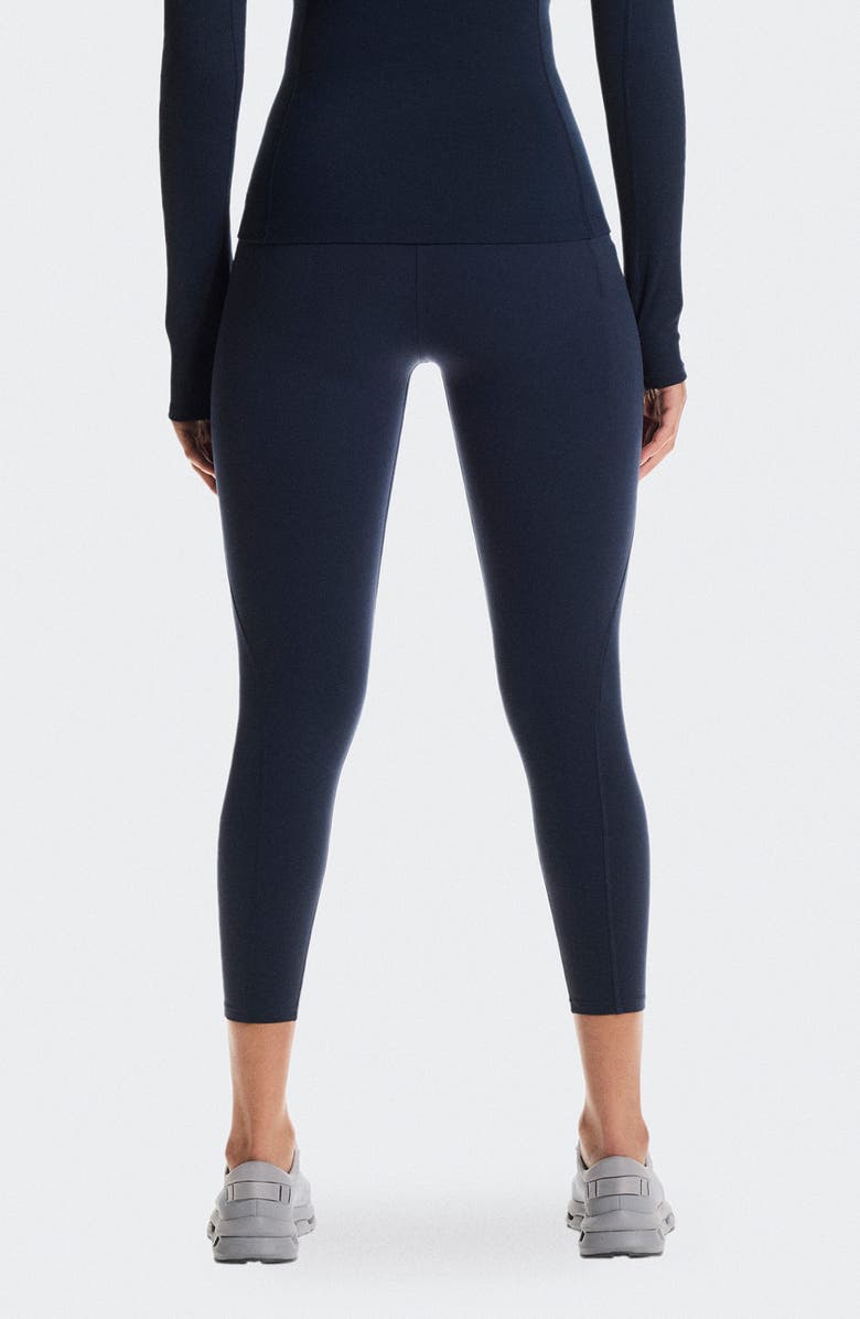 On High Waist 7/8 Studio Tights, Alternate, color, Navy