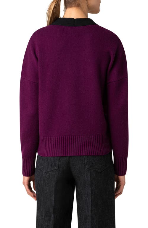 AKRIS PUNTO AKRIS PUNTO COLORBLOCK WOOL & CASHMERE CARDIGAN