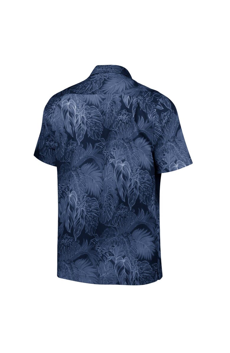 Tommy Bahama Men's Tommy Bahama Navy Michigan Wolverines Coast Luminescent Fronds IslandZone Button-Up Camp Shirt, Alternate, color, Navy