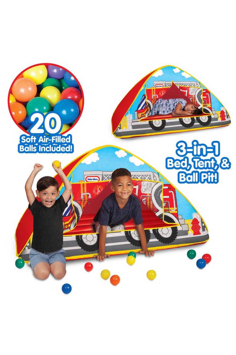 Fire Truck 3 In 1 Bed, Tent, & Ball Pit, Alternate, color, Multicolored