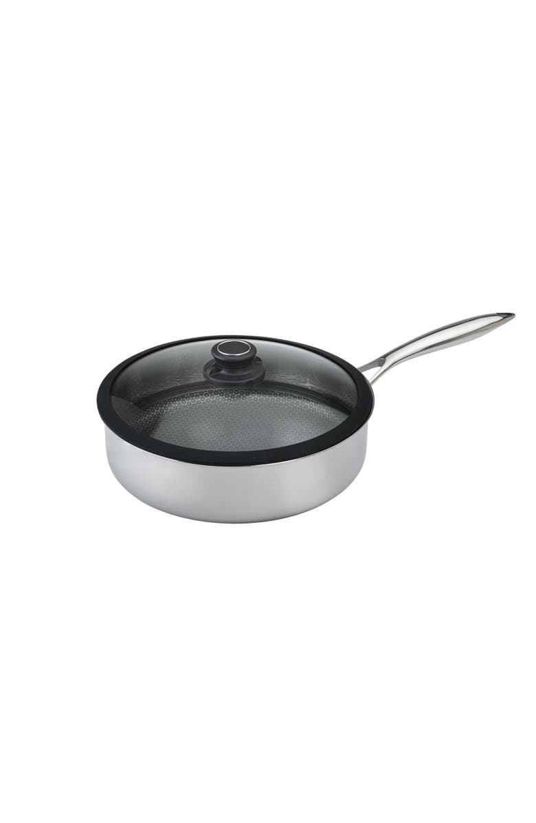 FRIELING Black Cube Hybrid Quick Release 3-Quart Saute Pan w/Lid, 9.5-Inch, Alternate, color, Silver