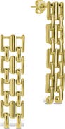 Sterling Forever Emily Woven Chain Linear Drop Earrings