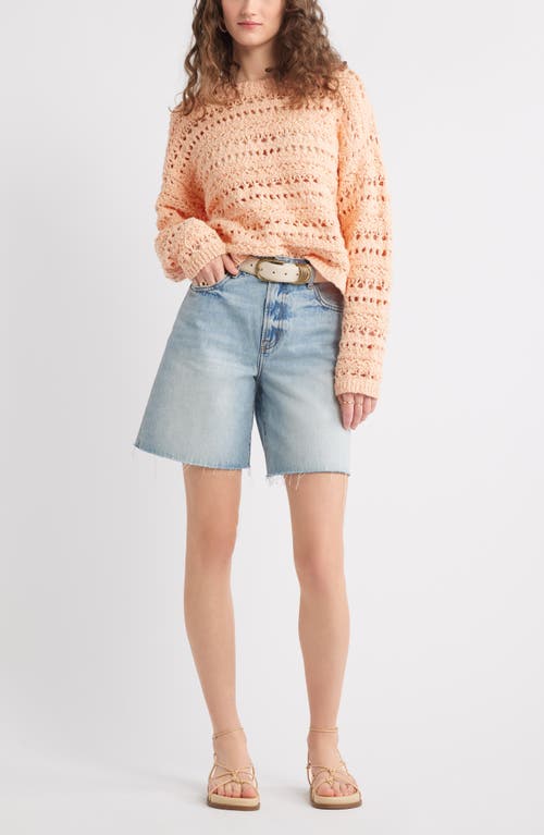 TREASURE & BOND TREASURE & BOND OPEN STITCH COTTON SWEATER 