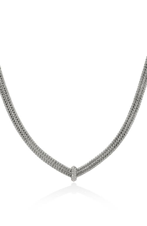 John Hardy Icon Link Pavé Diamond Necklace In Metallic