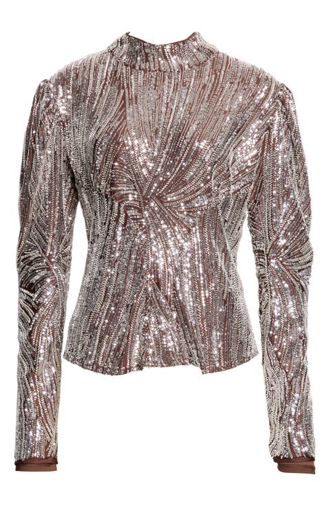 Sequin & Bead Embellished Top