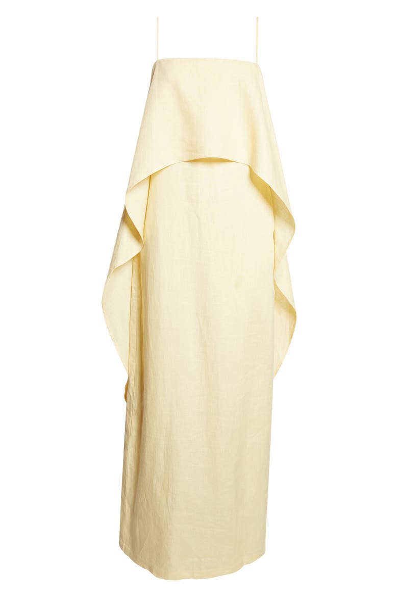 Valencia Linen Maxi Dress, Alternate, color, BUTTER