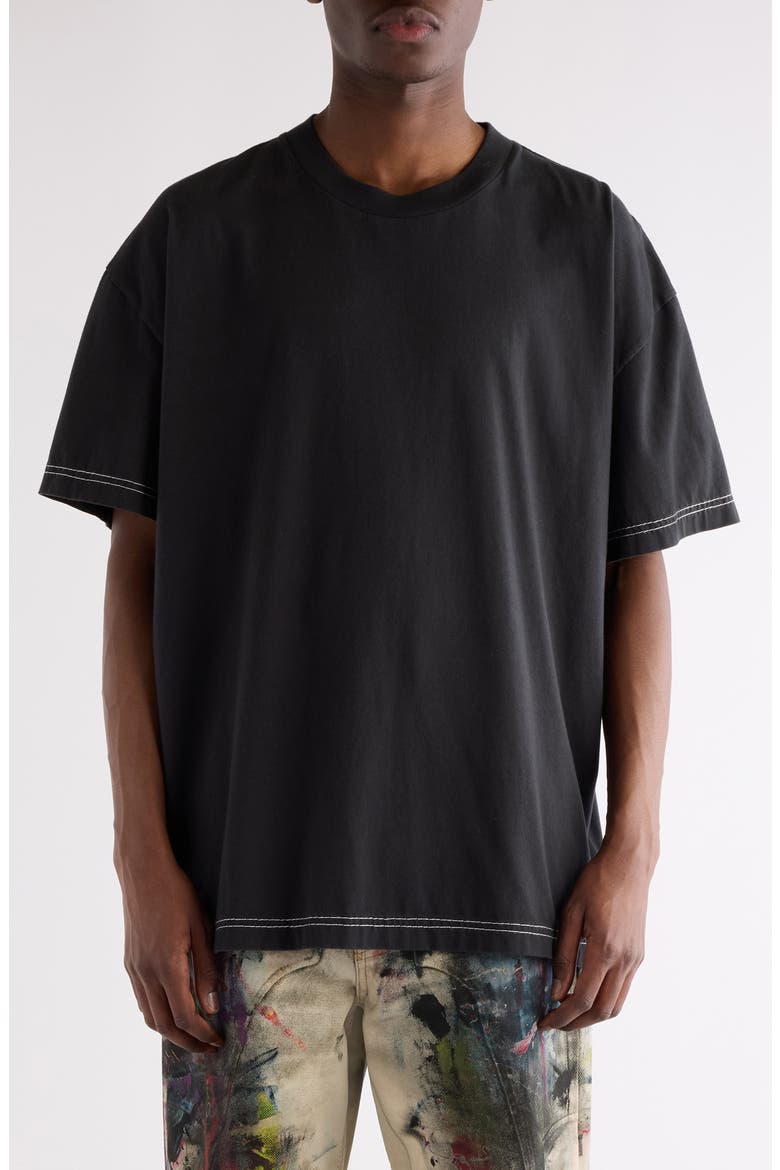 Eresa U Autograph Logo Embroidered T-Shirt, Main, color, FADED BLACK