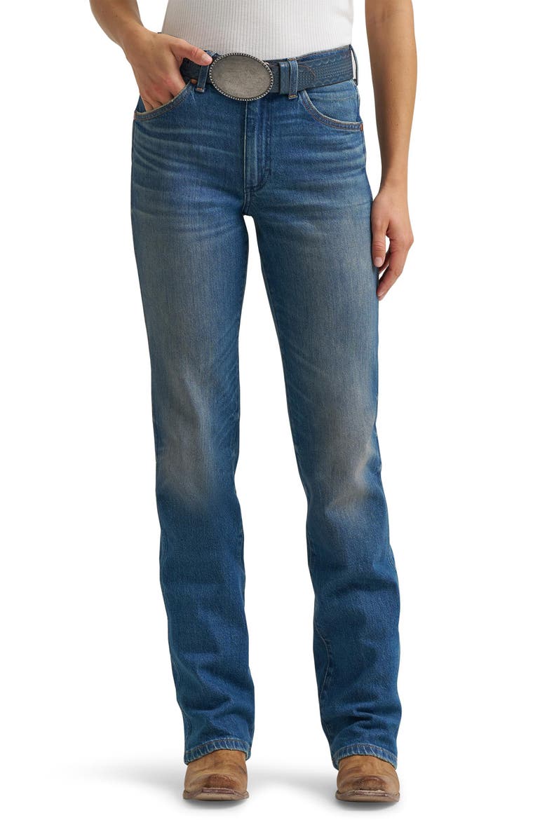 Wrancher High Waist Bootcut Jeans, Main, color, FLOWER CHILD