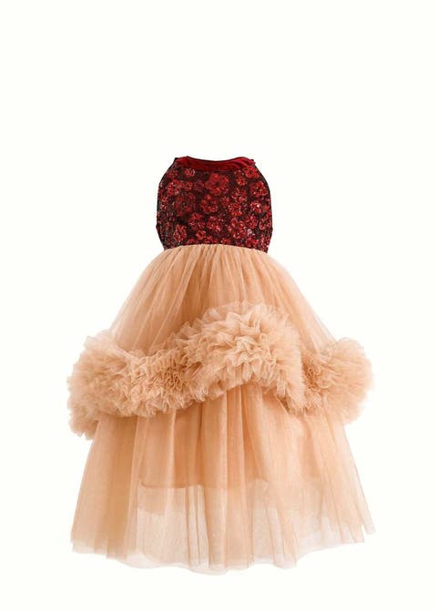 Tulle Pom-Pom Dress