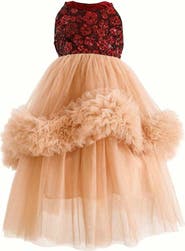 Tulleen Tulle Pom-Pom Dress