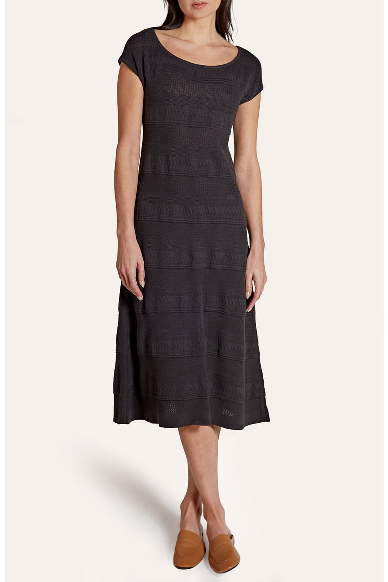 Leah Artisan Knit Dress, Main, color, Caviar