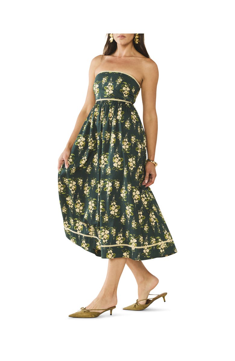 Eddy Mimi Dress x McKenzie Collaboration, Alternate, color, Deep Green Cream Floral