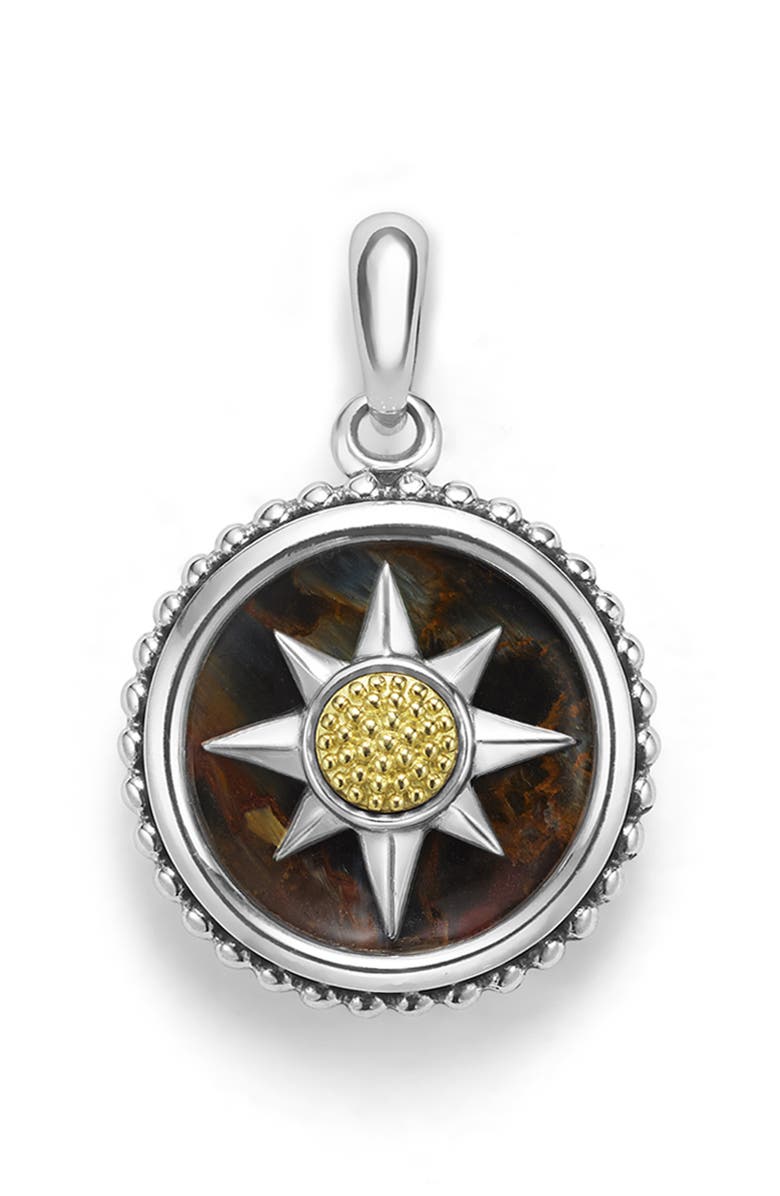 LAGOS Men's Anthem Small Pietersite Sunburst Amulet, Main, color, Two-Tone