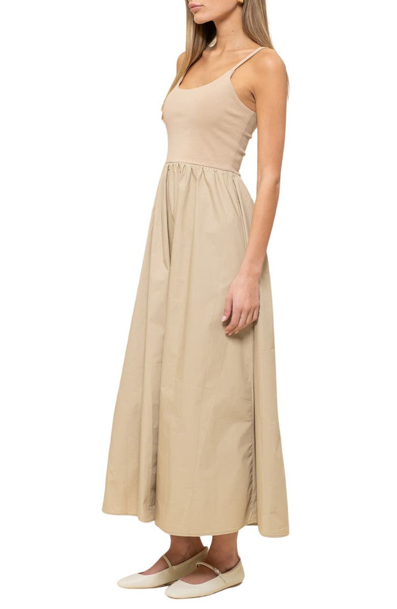 Blu Pepper Mixed Media Midi Dress, Alternate, color,