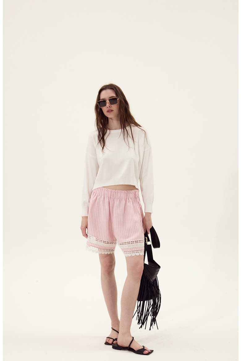 Polly Crewneck Sweater, Alternate, color, PEARL