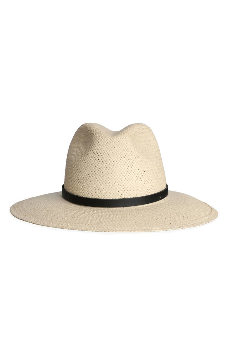 Janessa Leoné Lyra Packable Straw Fedora, Alternate, color, Natural