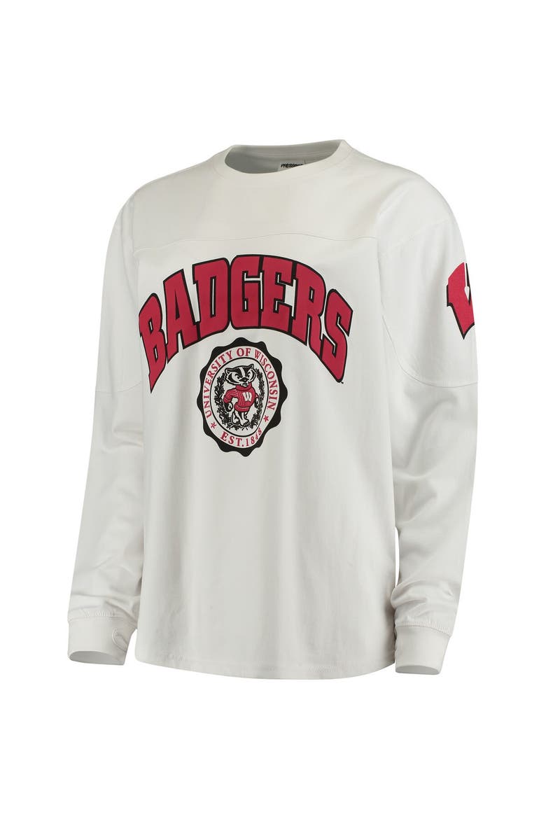 Women's White Wisconsin Badgers Edith Long Sleeve T-Shirt, Alternate, color, White