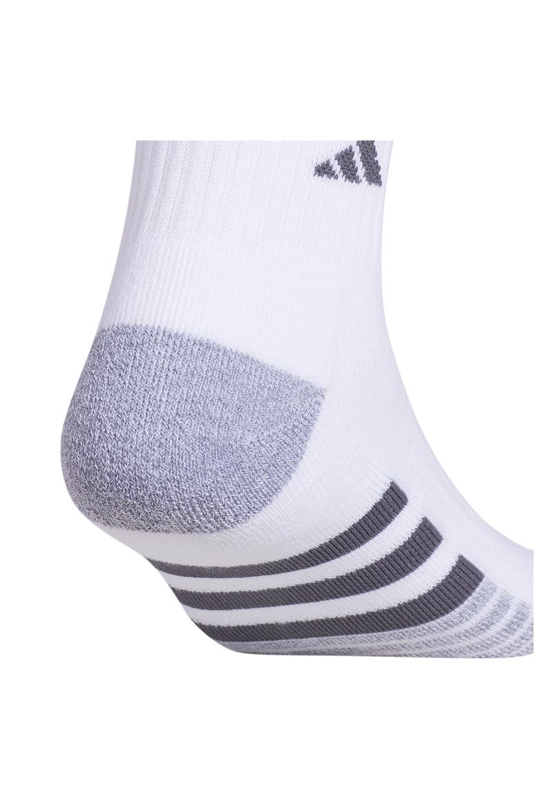 Pack of 3 Cushioned Quarter Socks, Alternate, color, WHITE/ GREY/ GREY