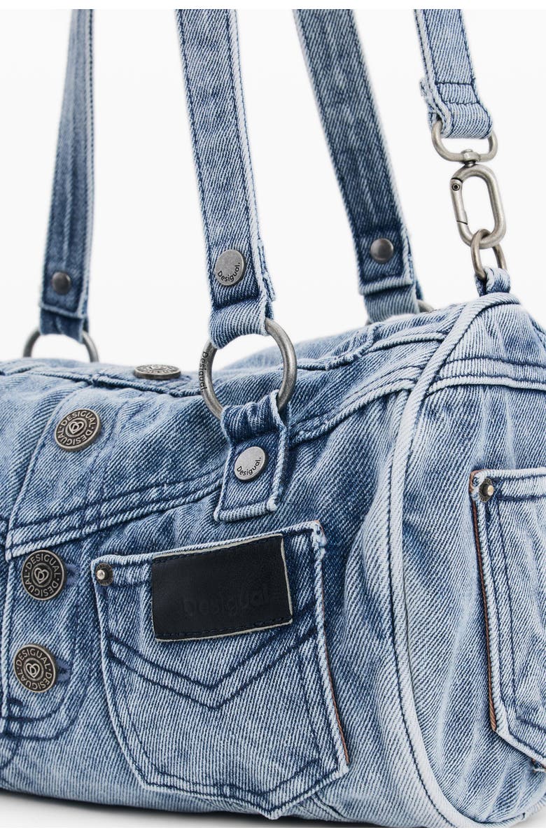Desigual Denim Pockets East/West Bag, Alternate, color, Light Blue