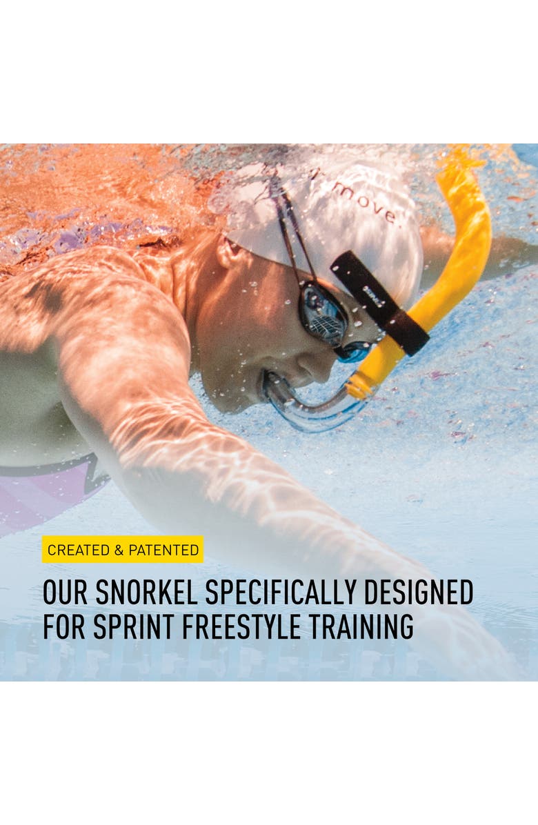 FINIS Freestyle Center Mount Swim Snorkel Sprint Training Snorkel Promotes Proper Head Position, Alternate, color, Yellow