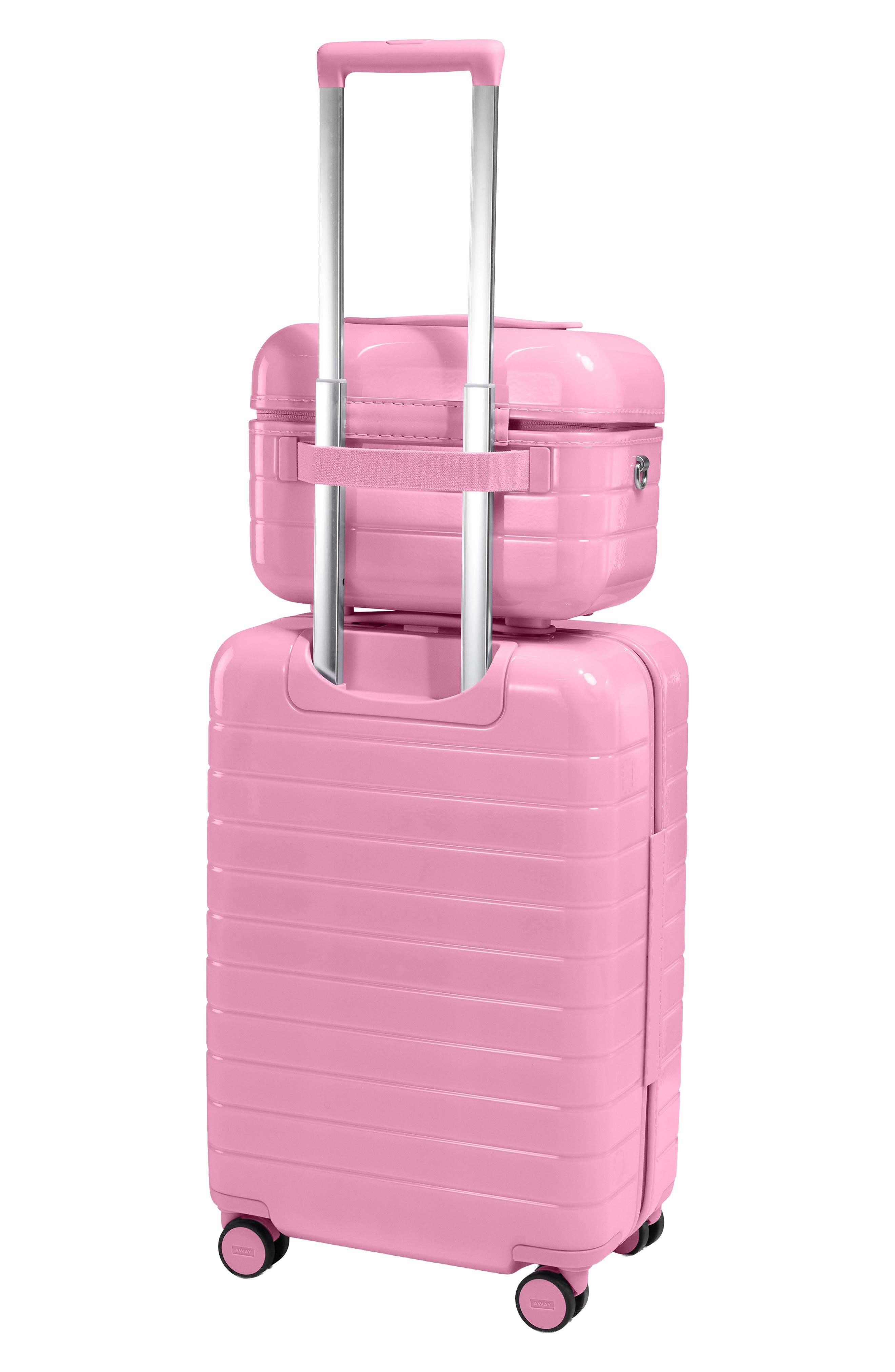 Away The Train Case, Alternate, color, Glazed Mochi Pink