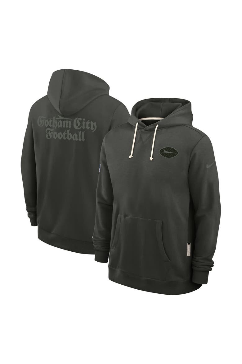 Men's Nike Gotham Green New York Jets 2025 Rivalries Collection Standard Issue Sideline Dri-FIT Hoodie, Main, color, Green