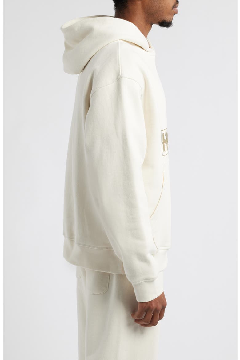 Crop Logo Graphic Hoodie (Nordstrom Exclusive), Alternate, color, BONE