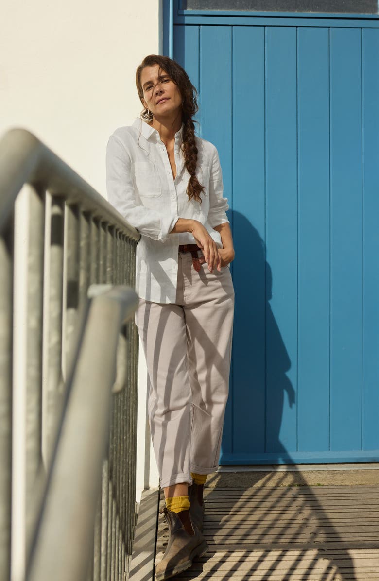 Seasalt Cornwall Hazel Branch Linen Button-Up Shirt, Alternate, color, Chalk