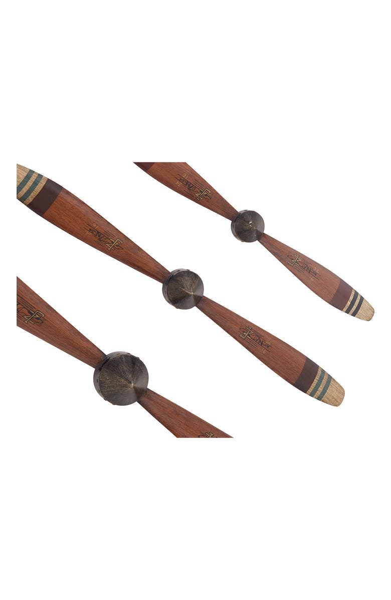 SONOMA SAGE HOME Red Metal 2-Blade Airplane Propeller Wall Decor with Aviation Detail - Set of 3, Alternate, color,