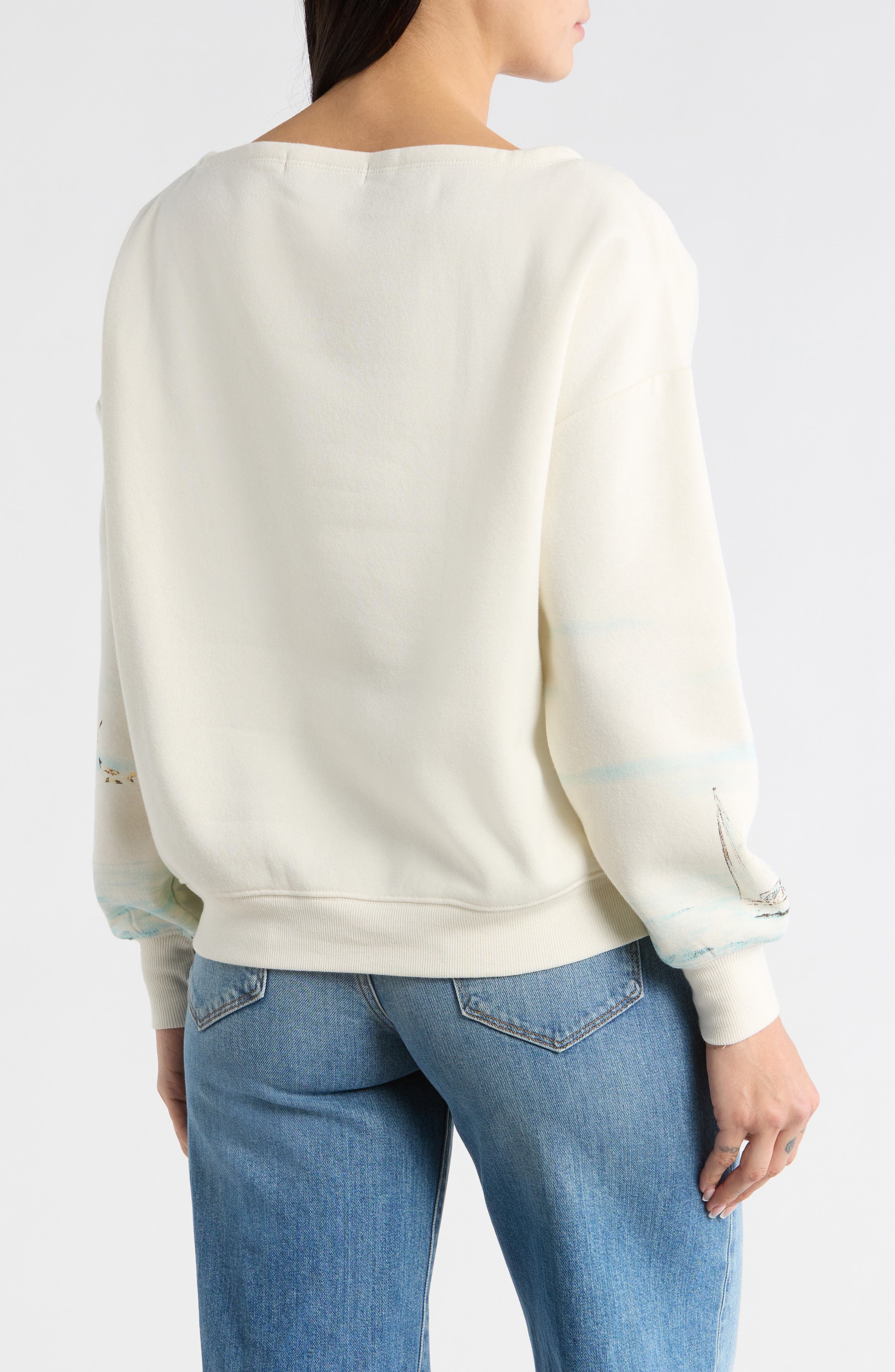 Sip & Sail Off The Shoulder Sweatshirt - image 2