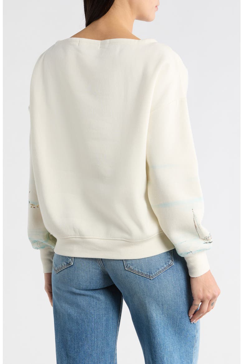 Sip & Sail Off The Shoulder Sweatshirt, Alternate, color, MARSHMALLOW