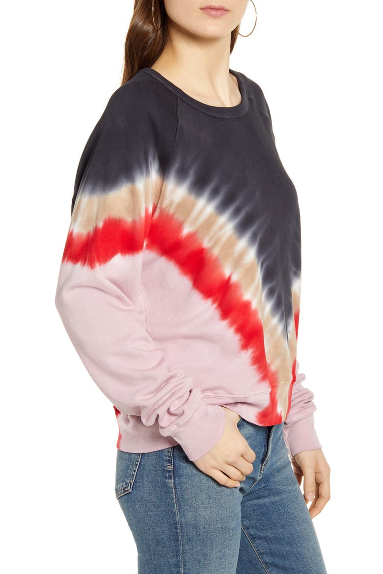 Flying Varsity Crewneck Sweatshirt, Alternate, color, BLACK COMBO