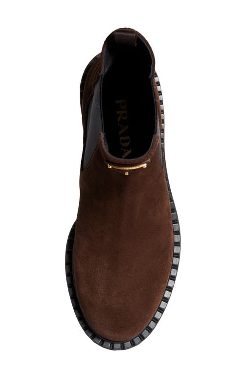 Prada Tronchetti Block Heel Chelsea Boot