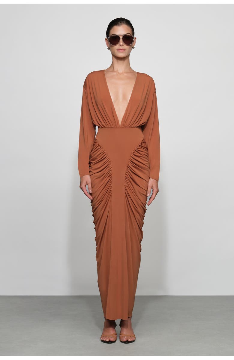 Et Ochs Athens Midi Dress, Alternate, color, Tuscan