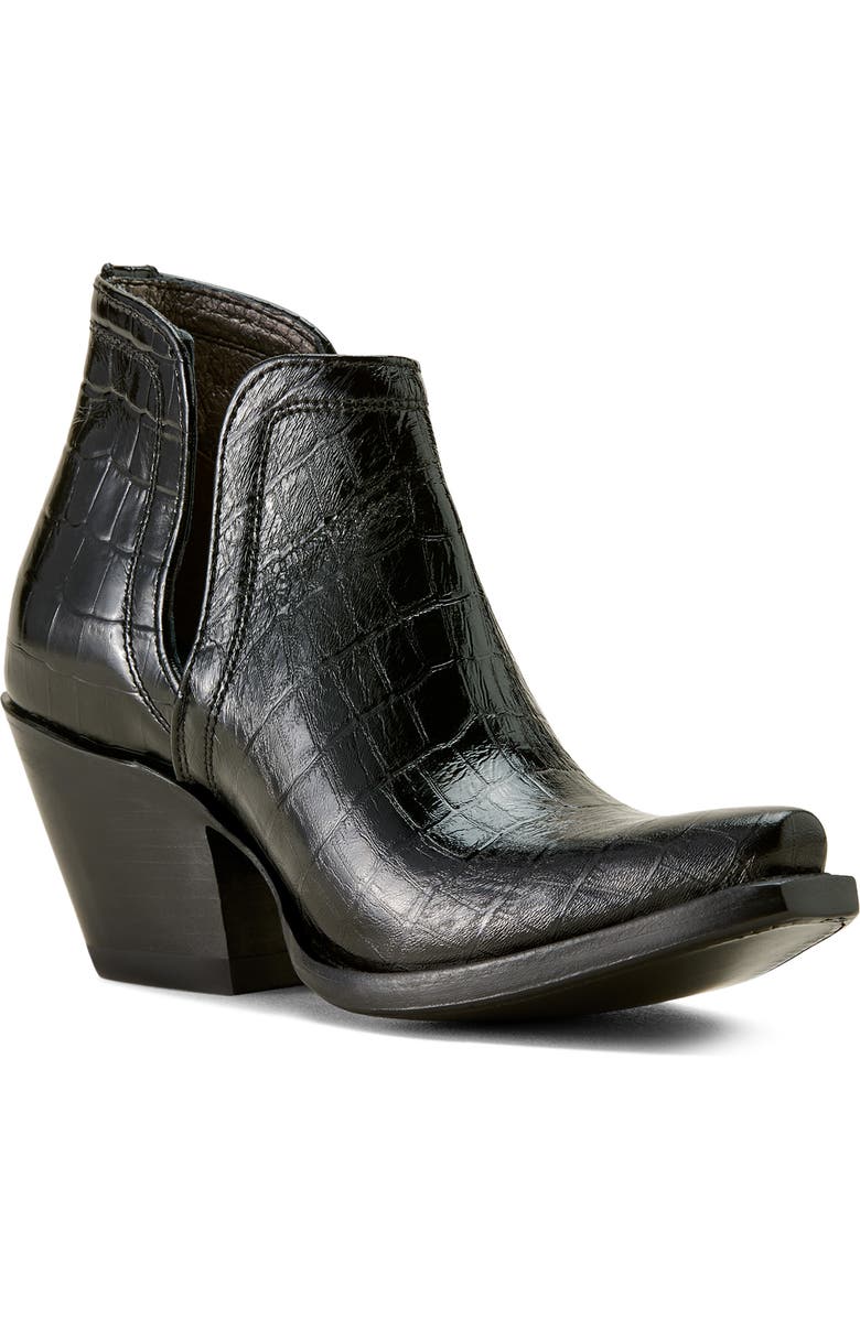 Ariat Dixon X Toe Short Western Boot, Main, color, Black