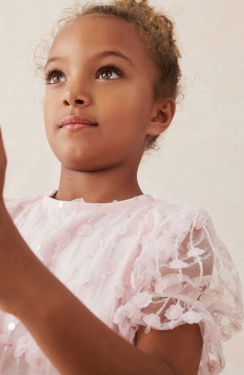NEXT Kids' Sequin Floral Dress, Alternate, color, 