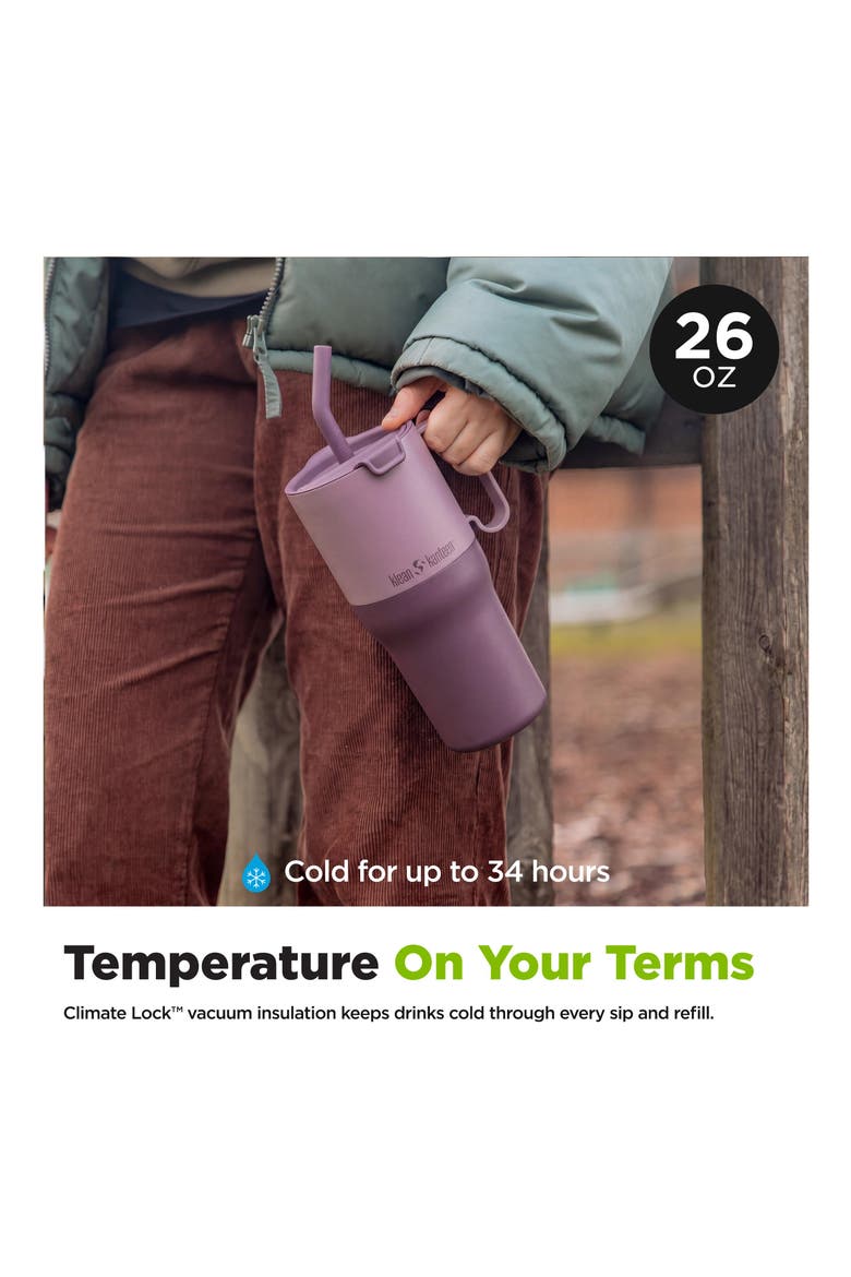 26oz Rise Insulated Tumbler with Straw Lid, Alternate, color, Dusty Orchid