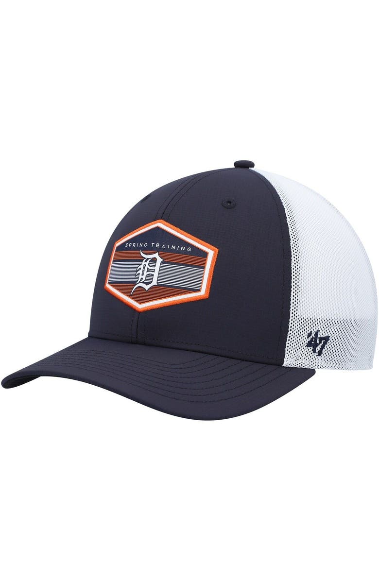 '47 Men's '47 Navy/White Detroit Tigers Spring Training Burgess Trucker Adjustable Hat, Main, color, 
