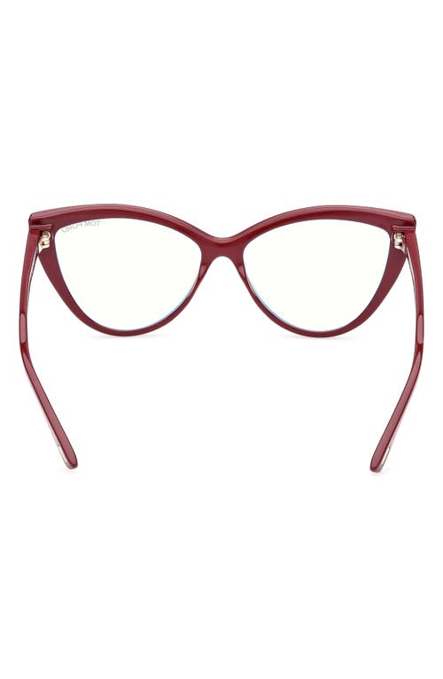 Tom Ford 56mm Blue Light Blocking Glasses In Pink