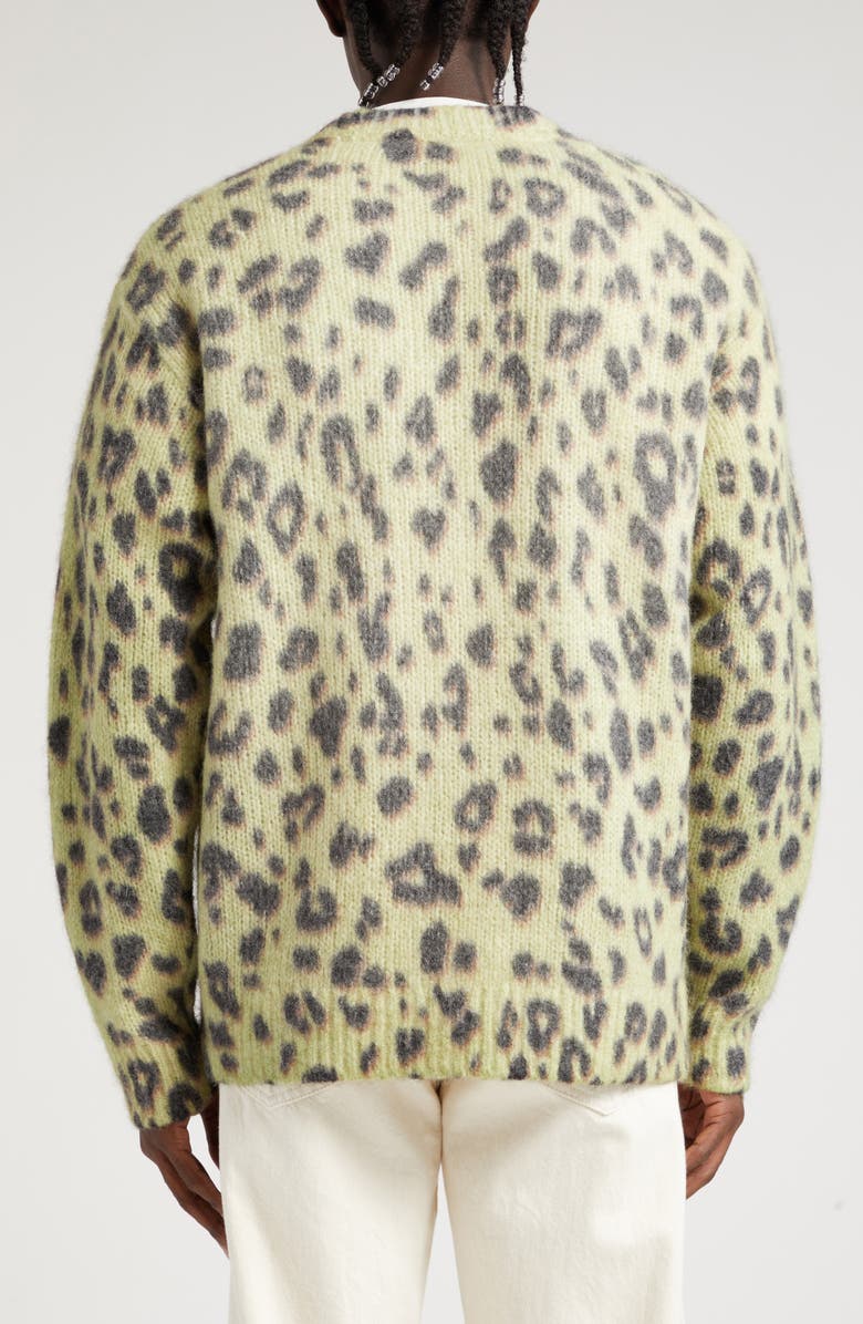 Dries Van Noten Mounia Leopard Spot Alpaca & Merino Wool Blend Cardigan, Alternate, color,