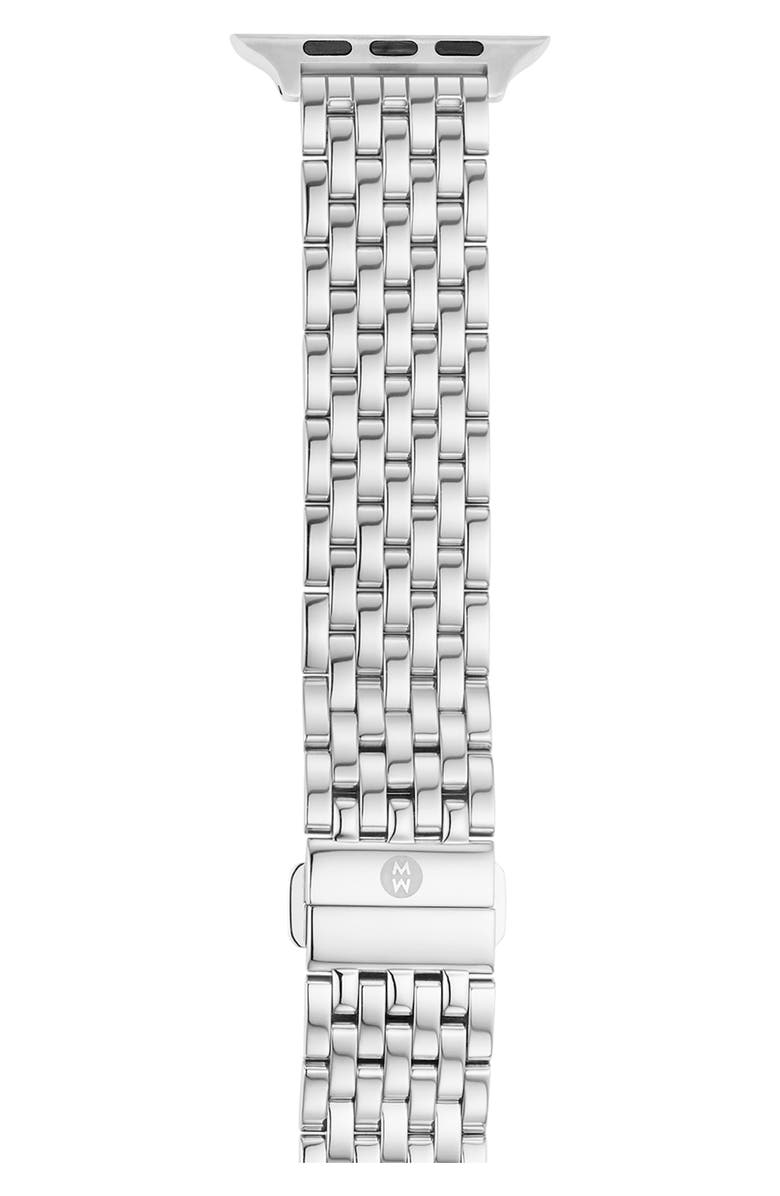 MICHELE 20mm Apple Watch<sup>®</sup> Bracelet Watchband, Main, color, Chrome